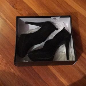 INC suede heels with platform